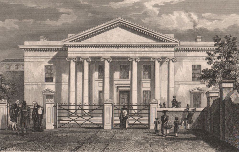 Sessions House, Kirkdale. Liverpool. PYNE 1829 old antique print picture